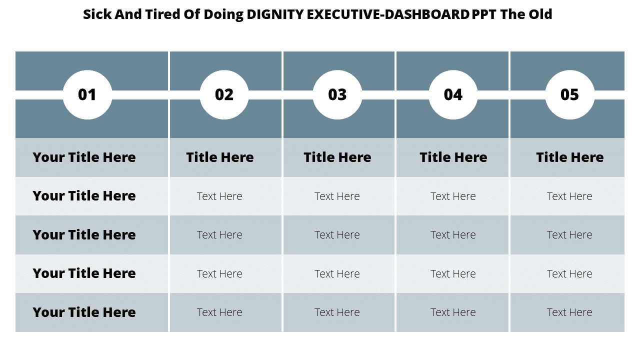 Free - Innovative Executive Dashboard PPT Template-Five Node